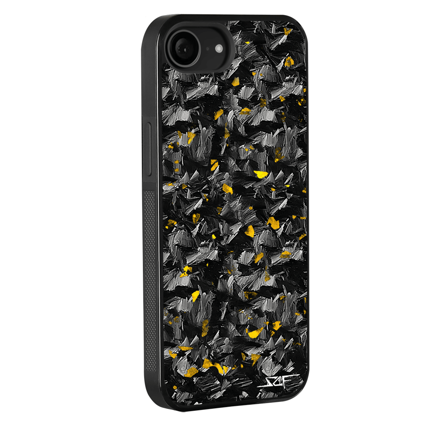 iPhone | Gold Flake Real Forged Carbon Fiber Phone Case | CLASSIC Series